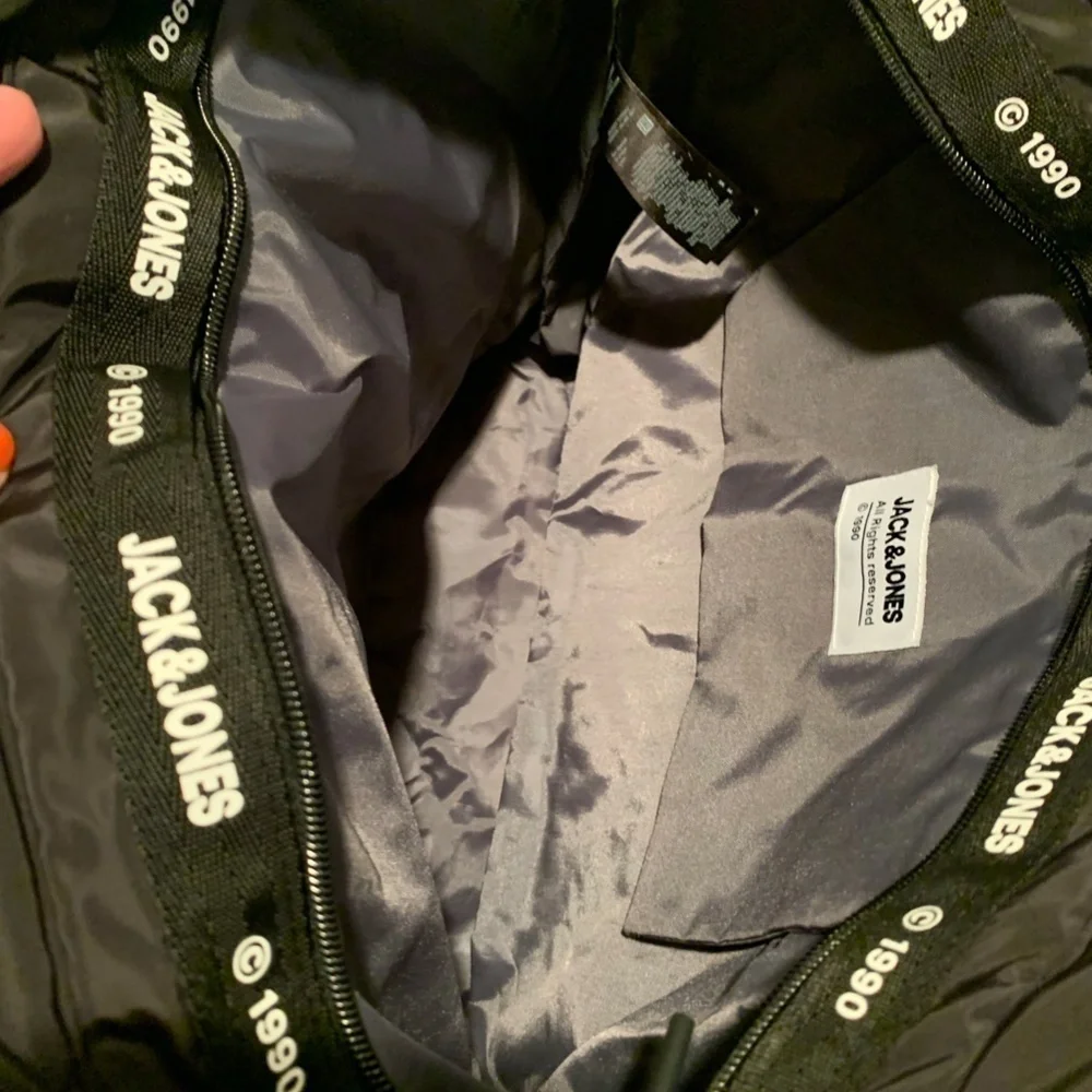 Jack & Jones Zody Tote Bag in Black NWT